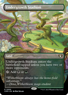 {R} Undergrowth Stadium (Borderless Alternate Art) [Commander Masters][CMM 666]