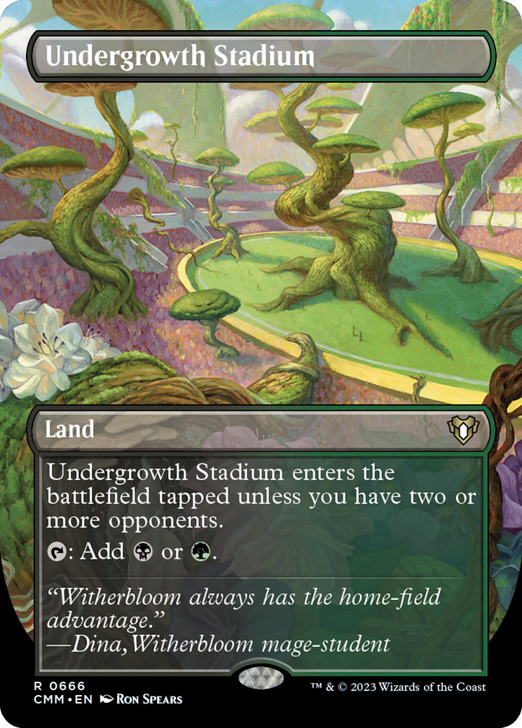 {R} Undergrowth Stadium (Borderless Alternate Art) [Commander Masters][CMM 666]