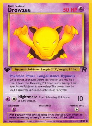 [PKM] Drowzee (54/82) [Team Rocket 1st Edition]