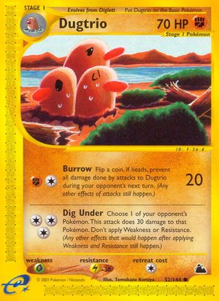 [PKM] Dugtrio (52/144) [Skyridge]