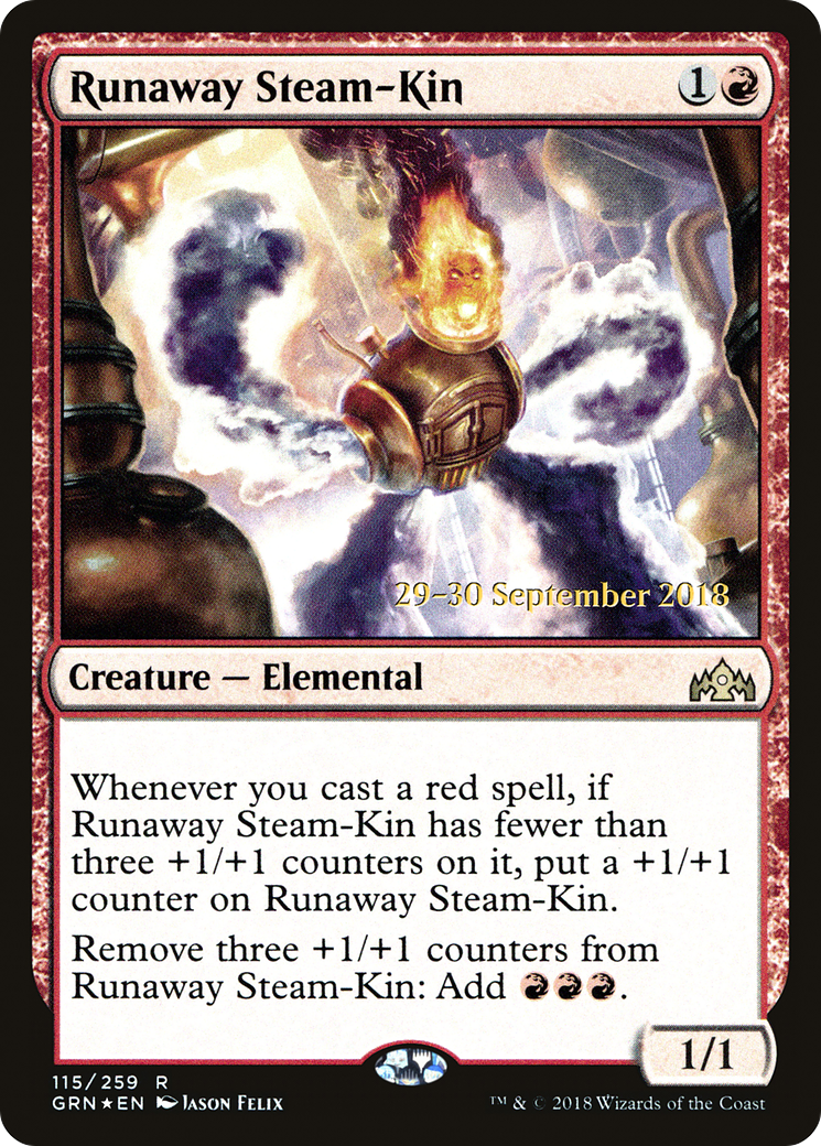 {R} Runaway Steam-Kin [Guilds of Ravnica Prerelease Promos][PR GRN 115] - Misty Mountain Games