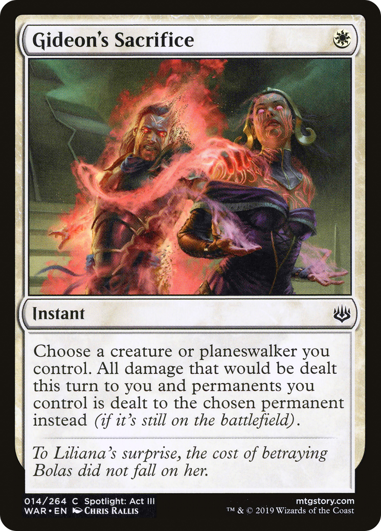{C} Gideon's Sacrifice [War of the Spark][WAR 014]