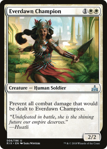 {C} Everdawn Champion [Rivals of Ixalan][RIX 006]