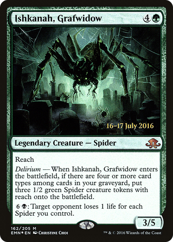 {R} Ishkanah, Grafwidow [Eldritch Moon Prerelease Promos][PR EMN 162]