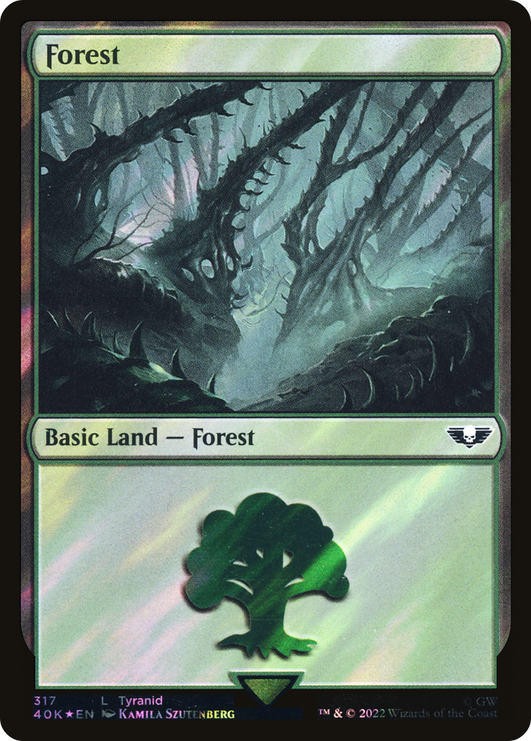 {B}[SFO 40K 317] Forest (317) (Surge Foil) [Universes Beyond: Warhammer 40,000]
