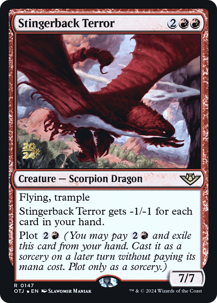 {@R} Stingerback Terror [Outlaws of Thunder Junction Prerelease Promos][PR OTJ 147]