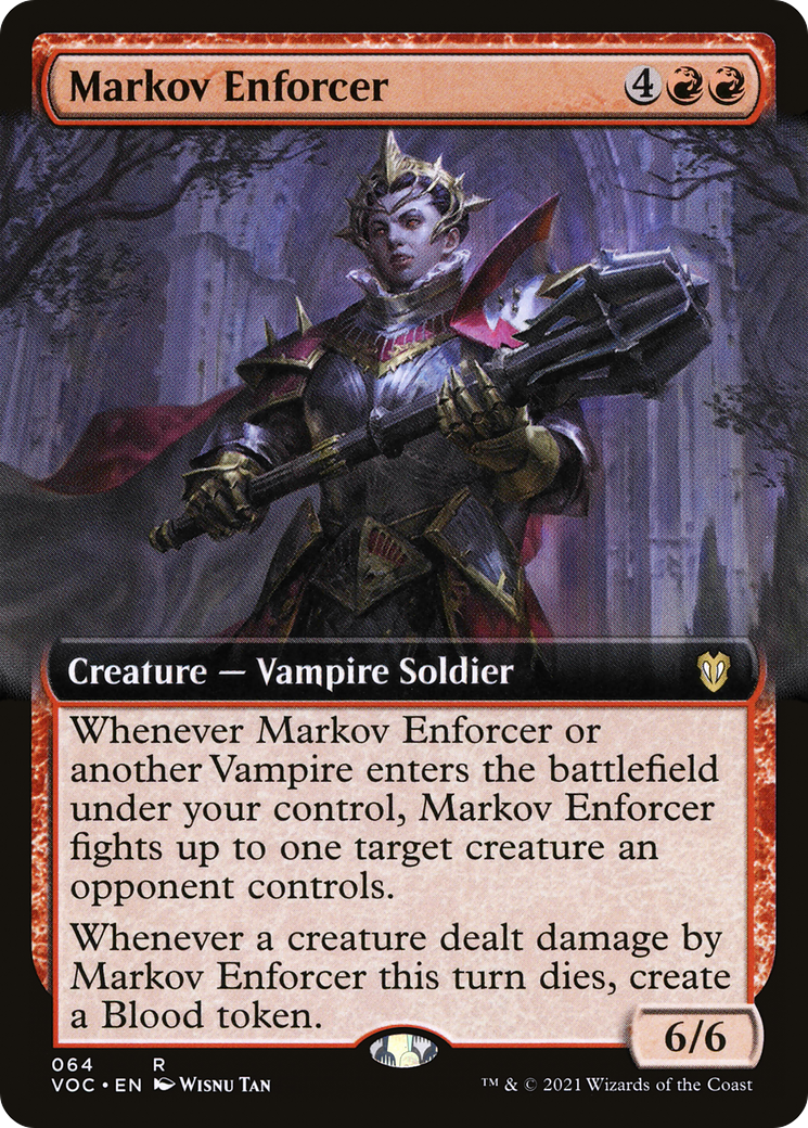 {R} Markov Enforcer (Extended Art) [Innistrad: Crimson Vow Commander][VOC 064]