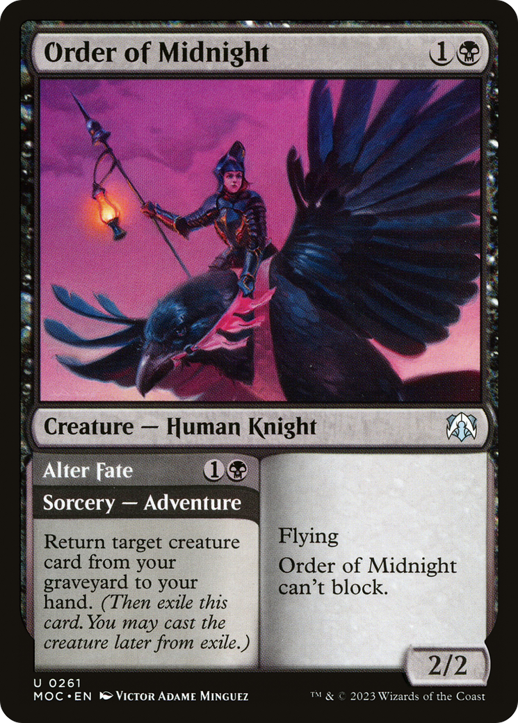 {C} Order of Midnight // Alter Fate [March of the Machine Commander][MOC 261]