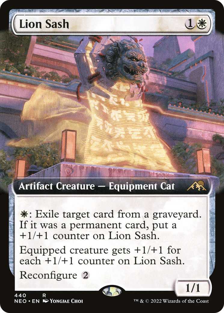 {R} Lion Sash (Extended Art) [Kamigawa: Neon Dynasty][NEO 440]