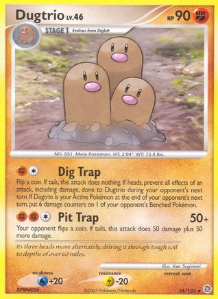 [PKM-R] Dugtrio (24/132) [Diamond & Pearl: Secret Wonders]