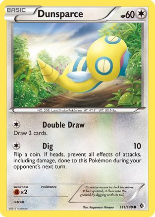 [PKM] Dunsparce (111/149) [Black & White: Boundaries Crossed]