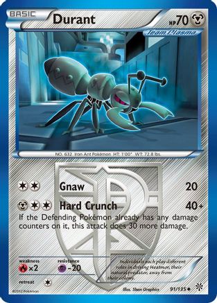 [PKM] Durant (91/135) [Black & White: Plasma Storm]