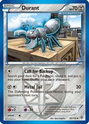[PKM] Durant (92/135) [Black & White: Plasma Storm]