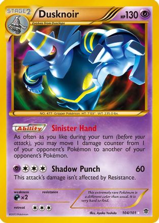 [PKM] Dusknoir (104/101) [Black & White: Plasma Blast]