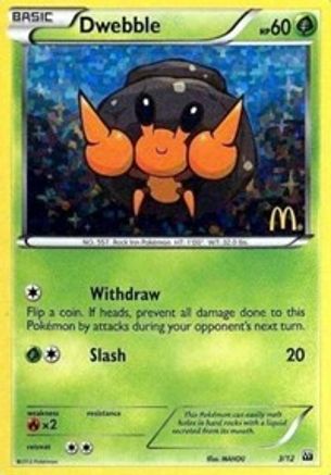 [PKM] Dwebble (3/12) [McDonald's Promos: 2012 Collection]