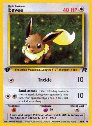[PKM] Eevee (55/82) [Team Rocket 1st Edition]