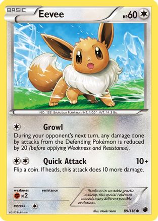 [PKM] Eevee (89/116) [Black & White: Plasma Freeze]