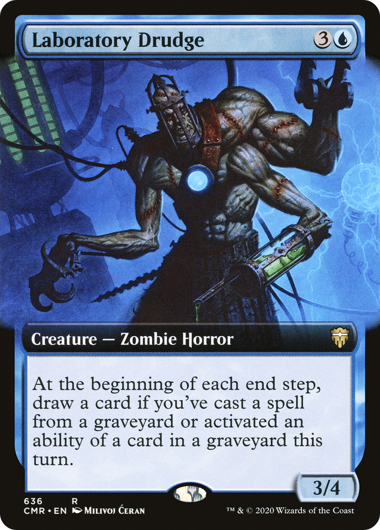 {R} Laboratory Drudge (Extended Art) [Commander Legends][CMR 636]
