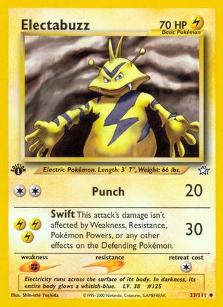 [PKM] Electabuzz (33/111) [Neo Genesis 1st Edition]