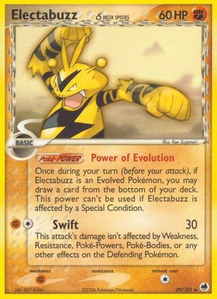 [PKM] Electabuzz (29/101) (Delta Species) [EX: Dragon Frontiers]