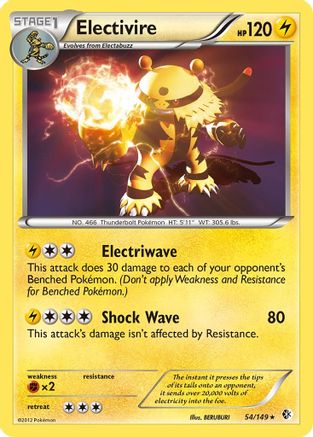 [PKM] Electivire (54/149) [Black & White: Boundaries Crossed]