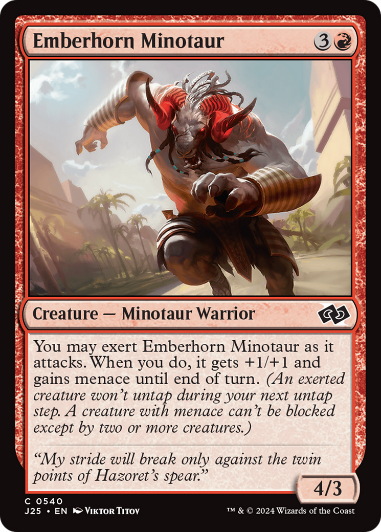 {C} Emberhorn Minotaur [Foundations Jumpstart][J25 540]