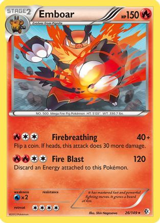 [PKM] Emboar (26/149) [Black & White: Boundaries Crossed]