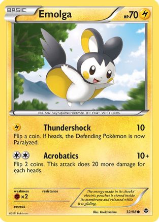 [PKM] Emolga (32/98) [Black & White: Emerging Powers]
