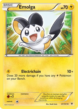 [PKM] Emolga (37/101) [Black & White: Noble Victories]