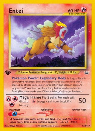 [PKM-R] Entei (17/64) [Neo Revelation 1st Edition]