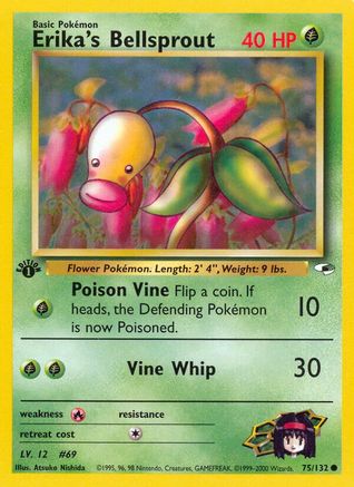 [PKM] Erika's Bellsprout (75/132) [Gym Heroes 1st Edition]