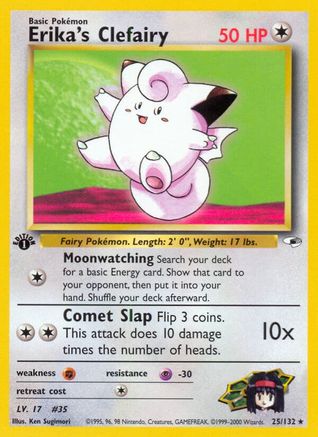 [PKM] Erika's Clefairy (25/132) [Gym Heroes 1st Edition]