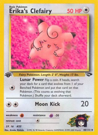 [PKM] Erika's Clefairy (40/132) [Gym Challenge 1st Edition]