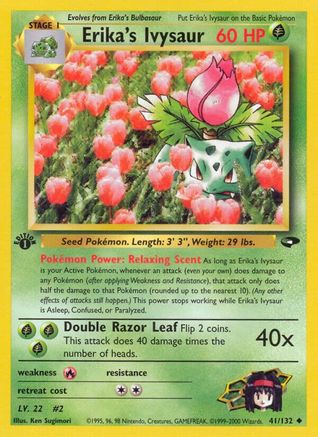 [PKM] Erika's Ivysaur (41/132) [Gym Challenge 1st Edition]