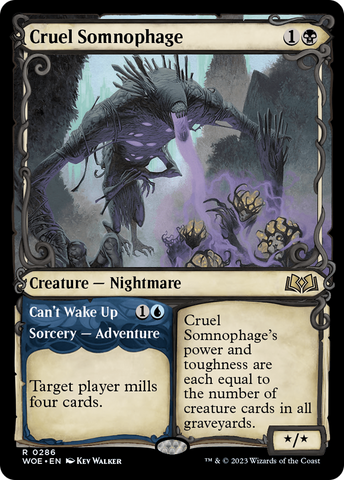 {@R} Cruel Somnophage // Can't Wake Up (Showcase) [Wilds of Eldraine][WOE 286]