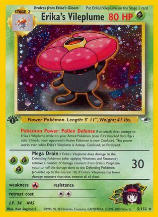 [PKM] Erika's Vileplume (5/132) [Gym Heroes Unlimited]