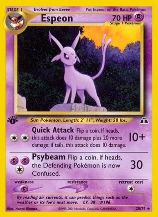[PKM] Espeon (20/75) [Neo Discovery 1st Edition]