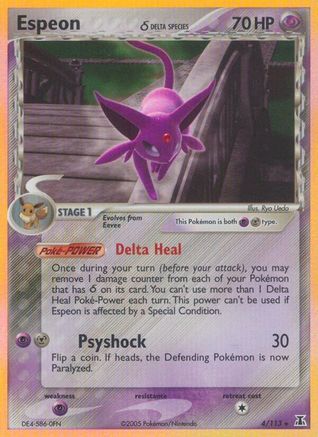 [PKM-R] Espeon (4/113) (Delta Species) (Stamped) [EX: Delta Species]