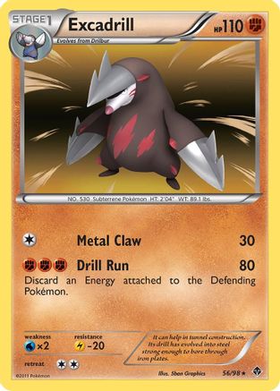 [PKM] Excadrill (56/98) [Black & White: Emerging Powers]