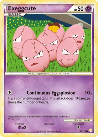 [PKM] Exeggcute (63/123) [HeartGold & SoulSilver: Base Set]