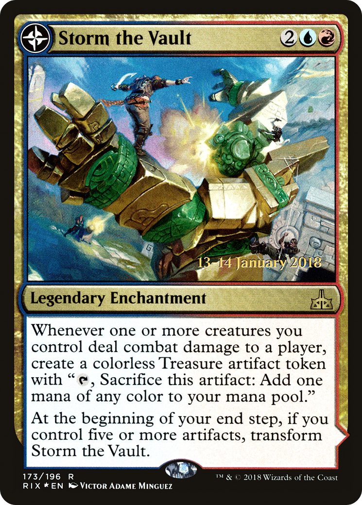 {R} Storm the Vault // Vault of Catlacan [Rivals of Ixalan Prerelease Promos][PR RIX 173]