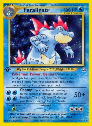 [PKM] Feraligatr (4/111) [Neo Genesis 1st Edition]