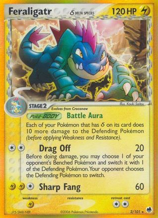 [PKM] Feraligatr (2/101) (Delta Species) (Stamped) [EX: Dragon Frontiers]