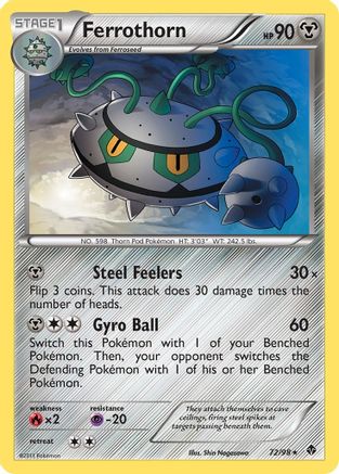 [PKM-R] Ferrothorn (72/98) [Black & White: Emerging Powers]