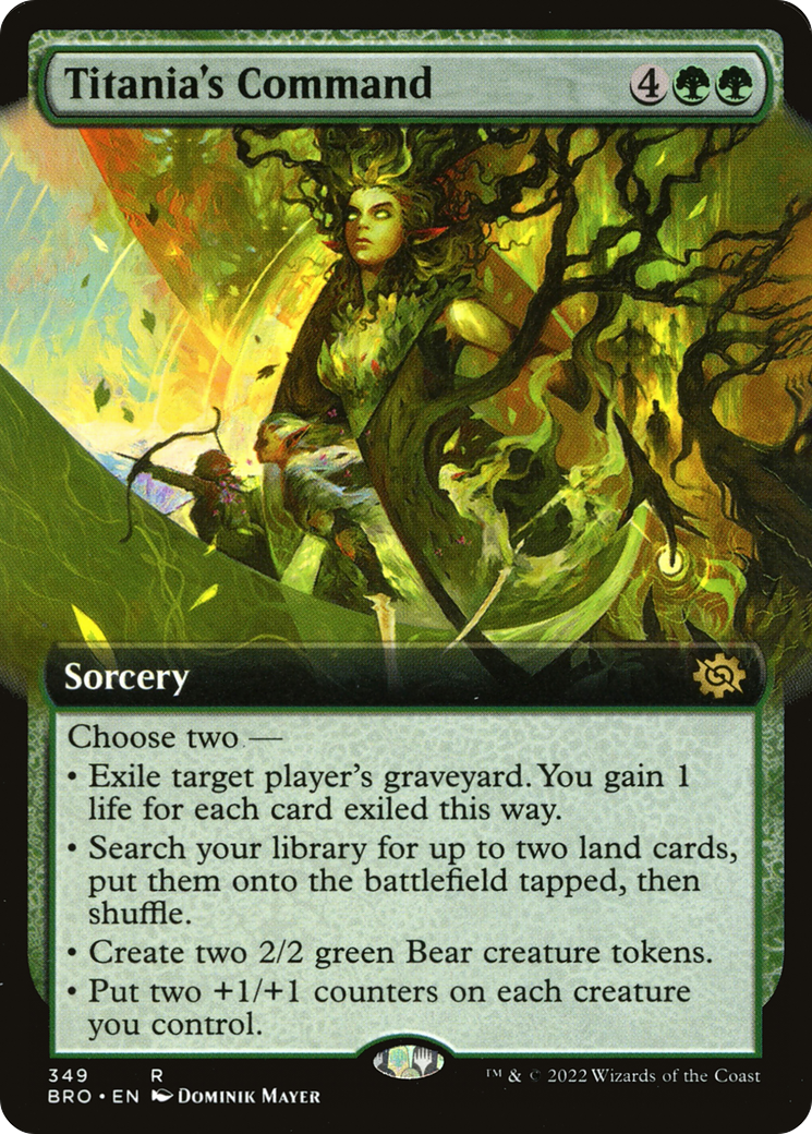 {R} Titania's Command (Extended Art) [The Brothers' War][BRO 349]