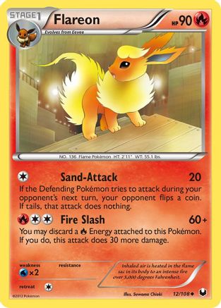 [PKM] Flareon (12/108) [Black & White: Dark Explorers]