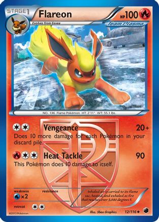 [PKM-C] Flareon (12/116) [Black & White: Plasma Freeze]