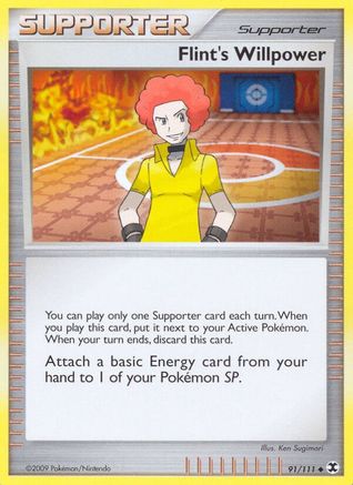 [PKM] Flint's Willpower (91/111) [Platinum: Rising Rivals]
