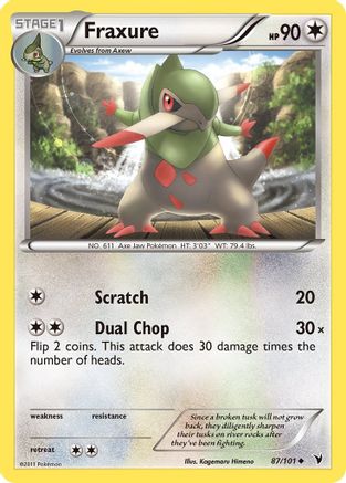[PKM] Fraxure (87/101) [Black & White: Noble Victories]