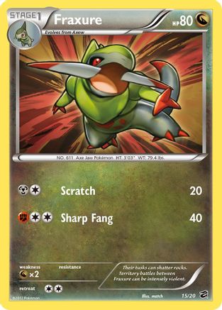 [PKM] Fraxure (15/20) [Black & White: Dragon Vault]